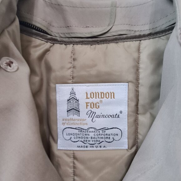 London Fog Trench Coat, Maincoats, with Removable Liner, 40R - Picture 6 of 13